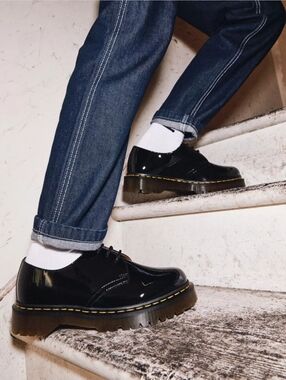 Dr. Martens Black Patent 3-Eye Lace-Up Oxfords